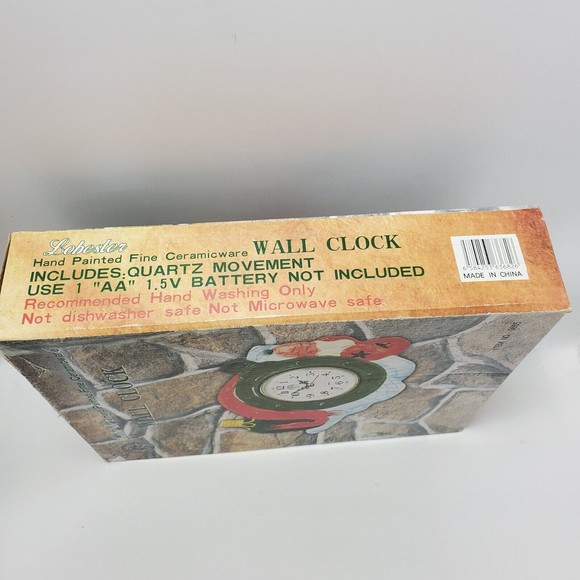 Lobster Hand Painted Fine Ceramic Ware Wall Clock United B International - Picture 6 of 12